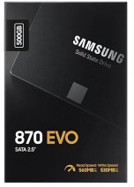 500GB SAMSUNG 870 560/530MB/s EVO MZ-77E500BW SSD (Resmi Distribütör Garantili)