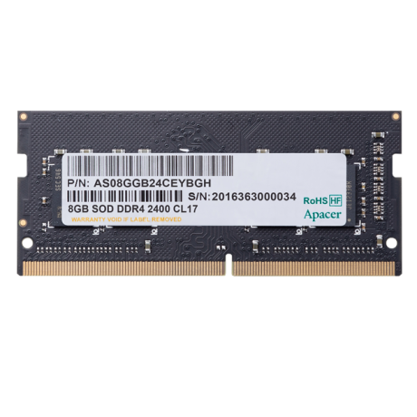 Apacer 8GB 1x8GB 3200Mhz CL22 DDR4 Notebook SODIMM Ram (ES.08G21.GSH)