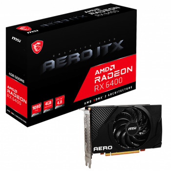 MSI RADEON RX 6400 AERO ITX 4GB GDDR6 HDMI DP 64Bit