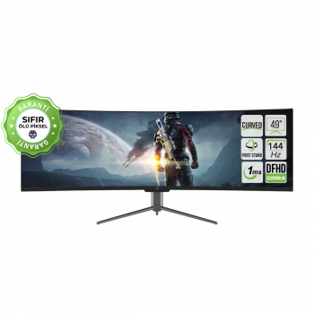 GamePower WQ49 49'' 1ms 144Hz Curved DFHD 3840*1080 Gaming Monitör (Sıfır Ölü Piksel Garantili)