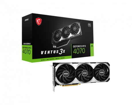 MSI GEFORCE RTX 4070 VENTUS 3X 12G OC 12GB GDDR6X 3XDP HDMI 192Bit 