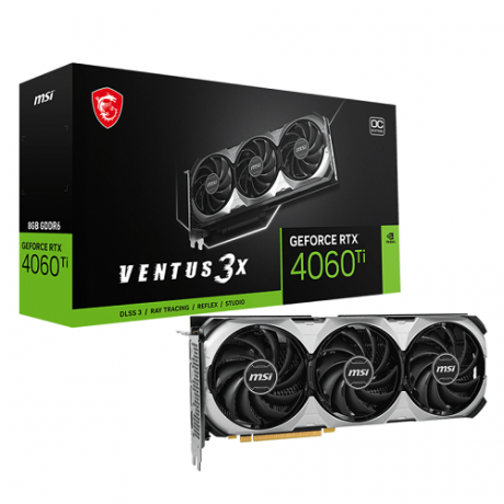 MSI GEFORCE RTX 4060TI VENTUS 3X 8G OC GDDR6 HDMI DP 128BIT