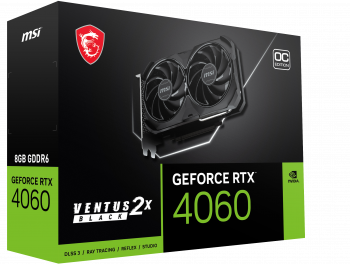 MSI GEFORCE RTX 4060 VENTUS 2X BLACK 8G OC HDMI DP 128 Bit