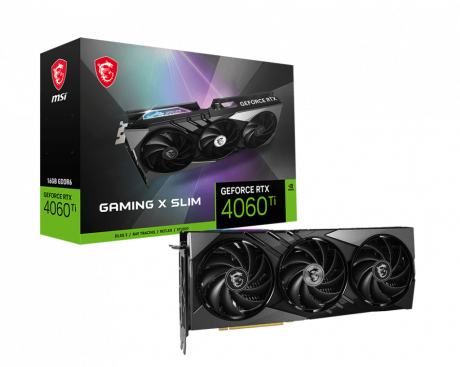 MSI GEFORCE RTX 4060 TI GAMING X SLIM 16G GDDR6  HDMI DP 128BIT