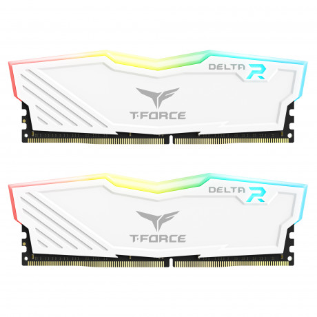 Team T-Force Delta RGB White 32GB (2x16GB) 3600MHz CL18 DDR4 Gaming Ram (TF4D432G3600HC18JDC01)