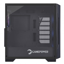 GamePower Savagis ATX 4* ARGB Fan Temperli Cam Hub Siyah Gaming Kasa