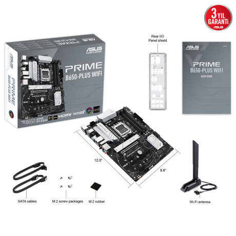 ASUS PRIME B650-PLUS WIFI DDR5 AM5 DP HDMI ATX ANAKART